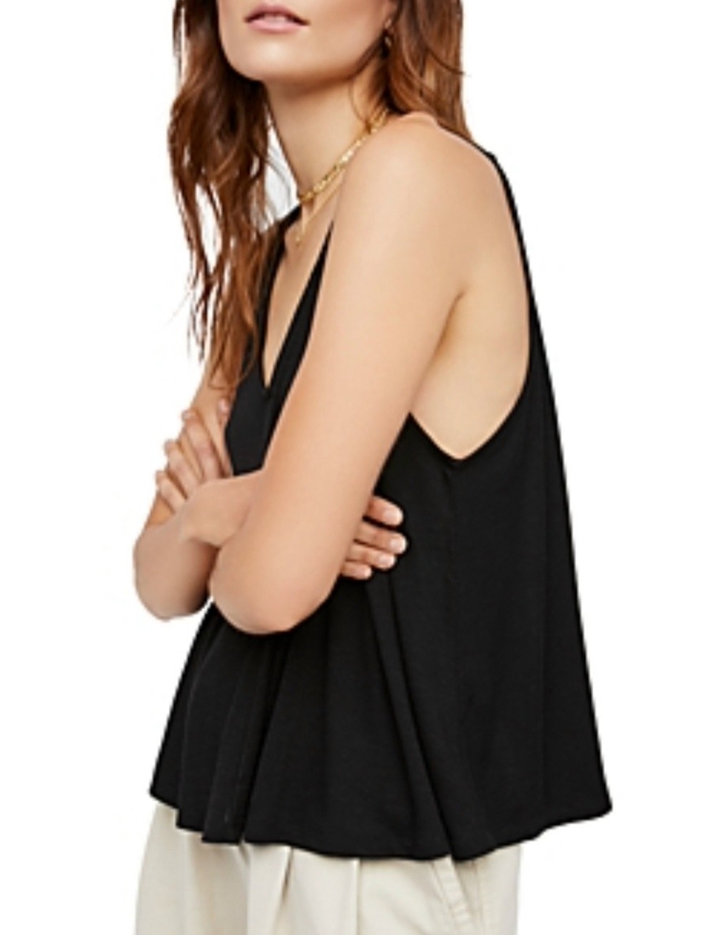 Free People Black Dani Swing Tank